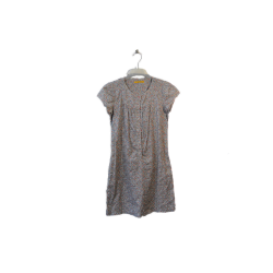 Robe courte Sessùn à imprimé fleuri, col boutonné et manches courtes