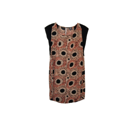 Robe droite Little Miss by Captain Tortue à imprimé rosaces noires et corail