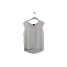 Top en soie ivoire J.Crew sans manches, encolure V et ourlet arrondi